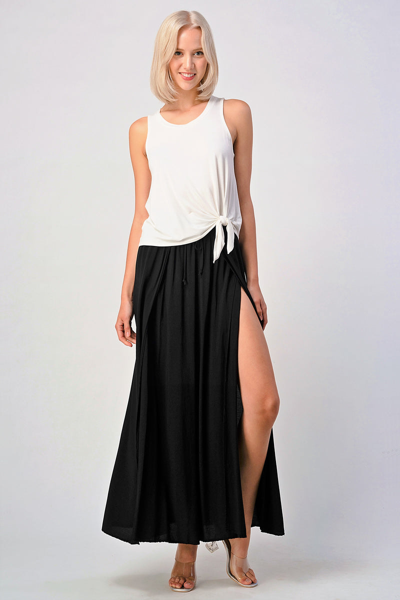 Flowy Maxi Skirt with Slits