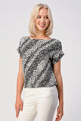 Ditsy Floral  Printed Top with Back Tie