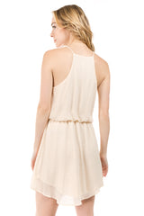 Chiffon Cami Dress with Elastic Waist