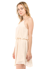 Chiffon Cami Dress with Elastic Waist