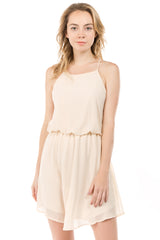 Chiffon Cami Dress with Elastic Waist